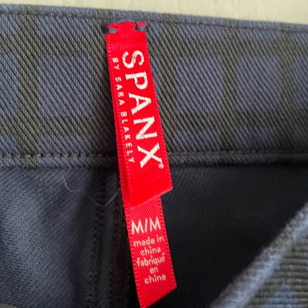 Spanx Lapis Night Check Jean-ish Leggings Size Medium - Picture 5 of 10